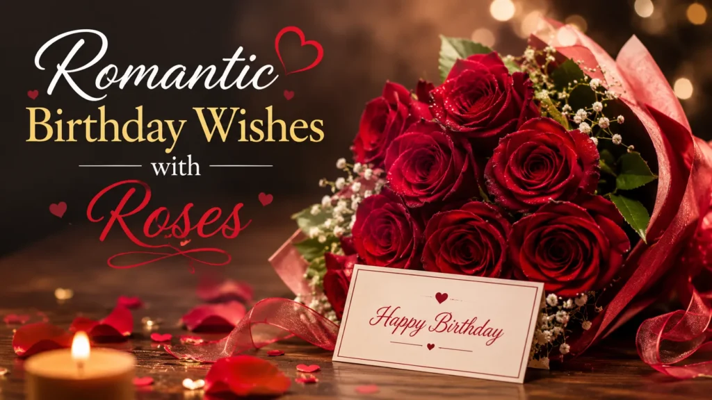 💖 Romantic Birthday Wishes with Roses

