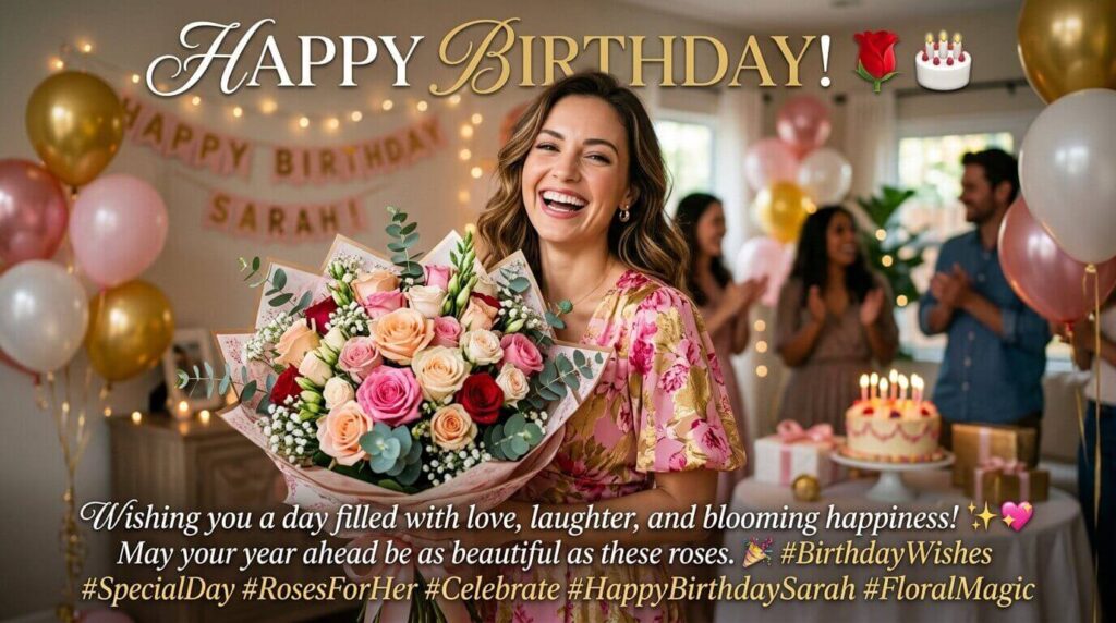 😂 Funny Birthday Wishes with Rose Flowers