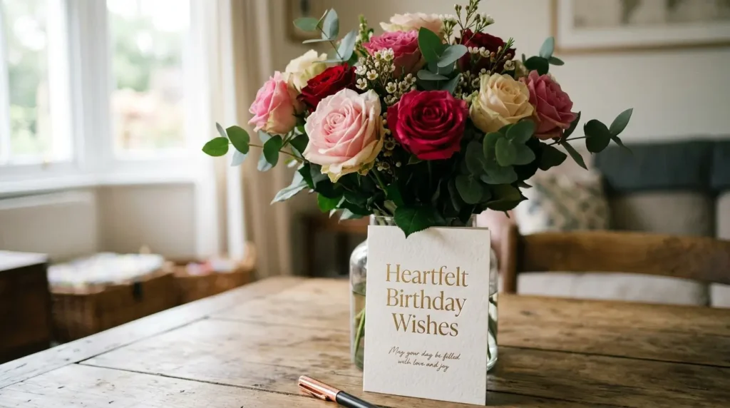❤️ Heartfelt Birthday Wishes with Rose Flowers