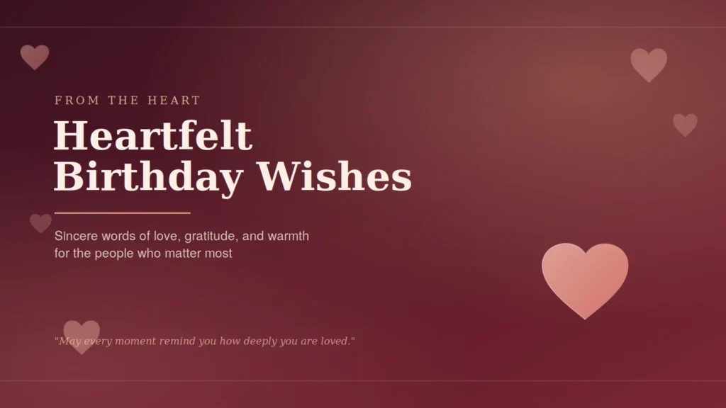 ❤️ Heartfelt Birthday Wishes