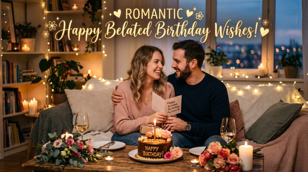 💖 Romantic Happy Belated Birthday Wishes
