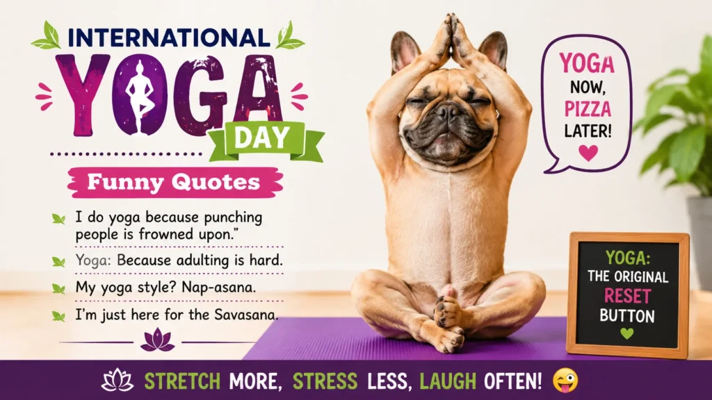😂 Funny International Yoga Day Quotes