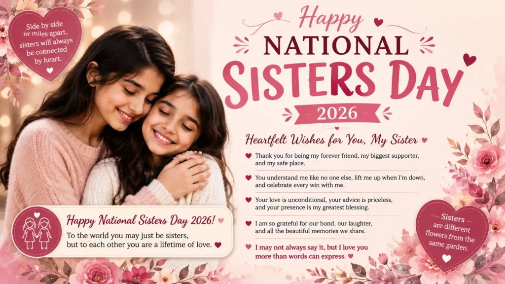 national sisters day 2026 wishes images