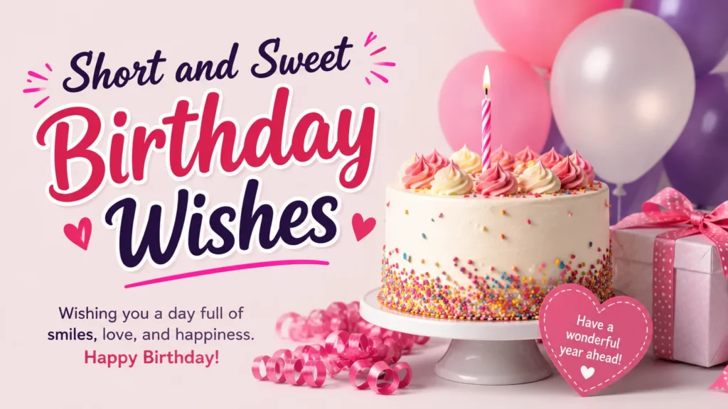 ✨ Short and Sweet  Birthday Wishes