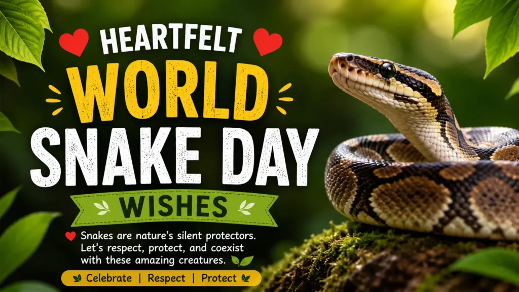 ❤️ Heartfelt World Snake Day Wishes