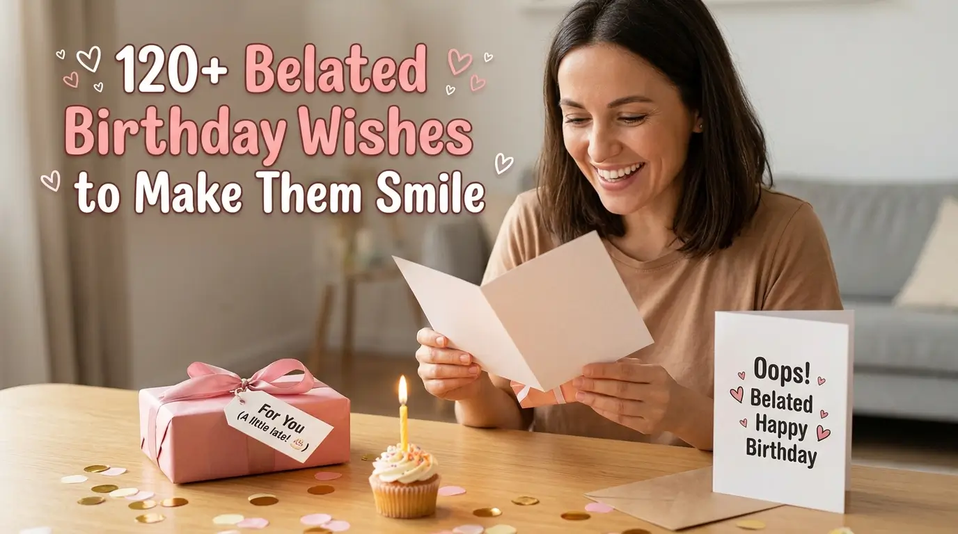 💖 120+ Belated Birthday Wishes to Make Them Smile