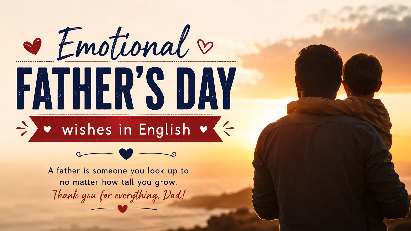 Emotional Father's Day wishes in English