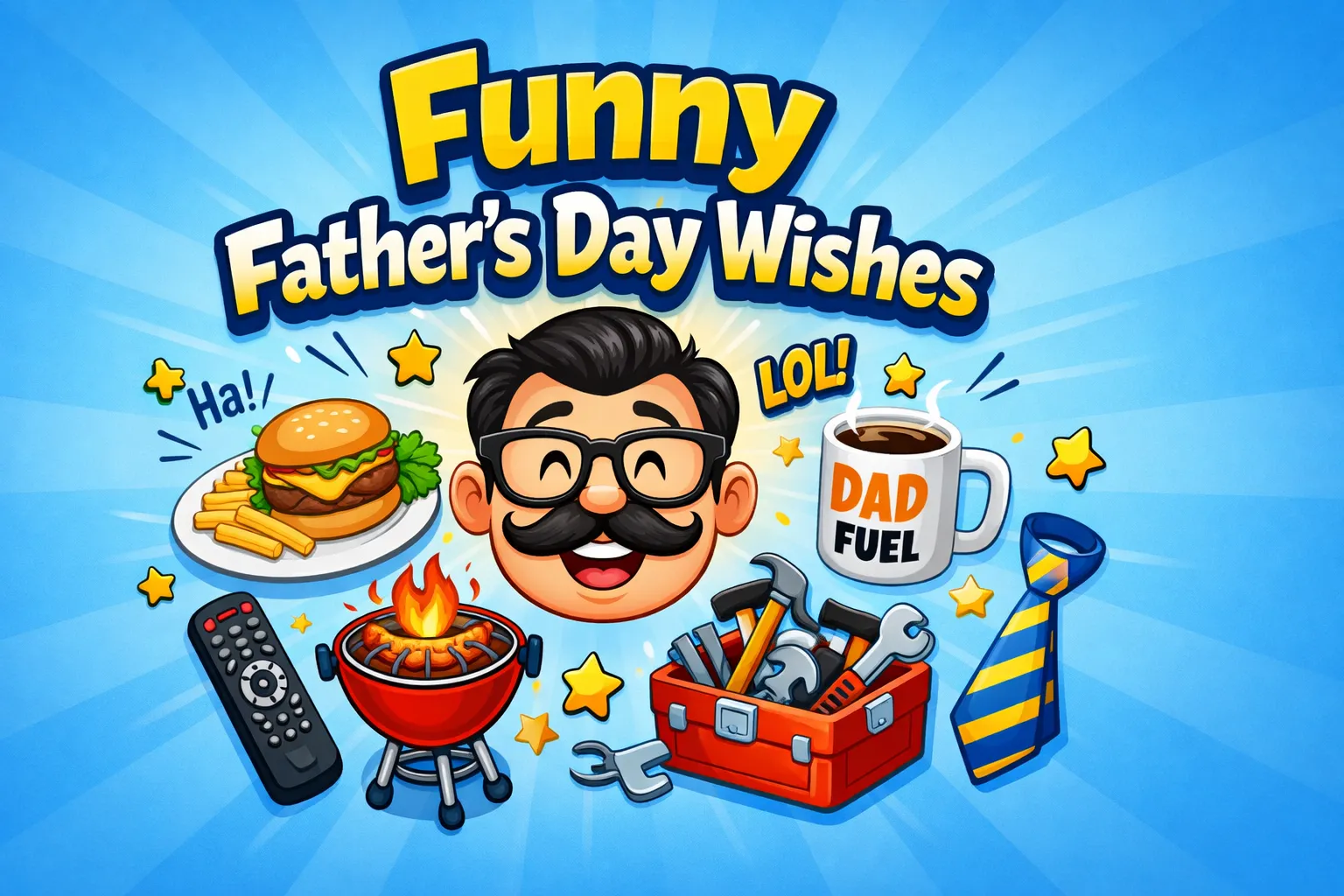 Funny Father's Day wishes for dad