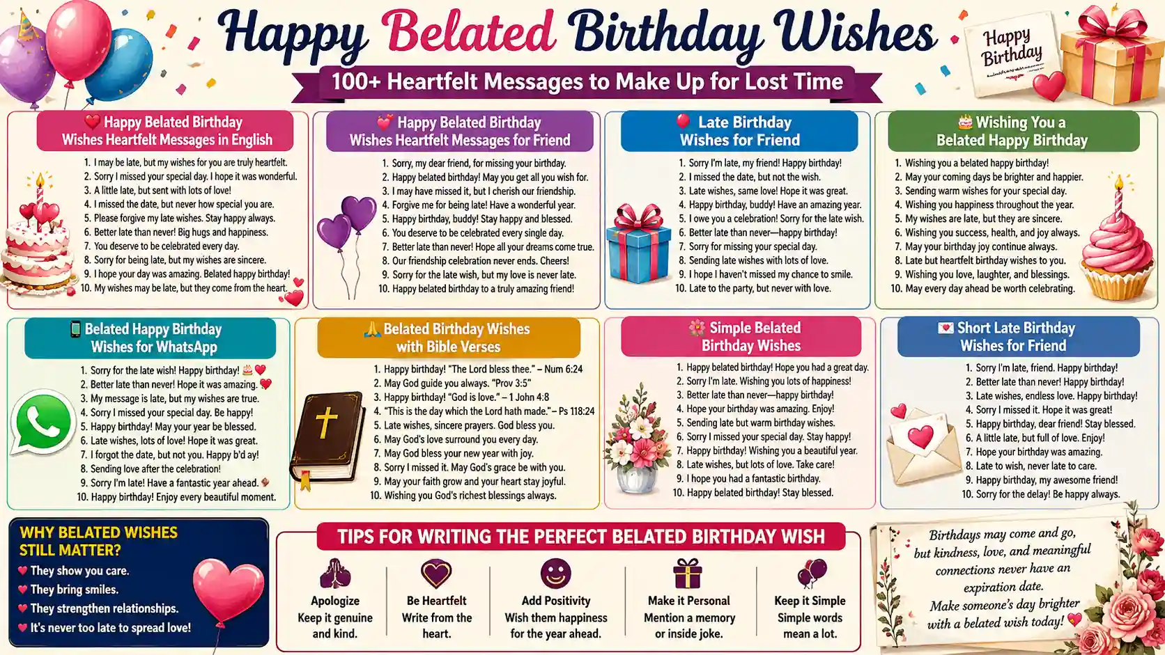 Happy Belated Birthday Wishes