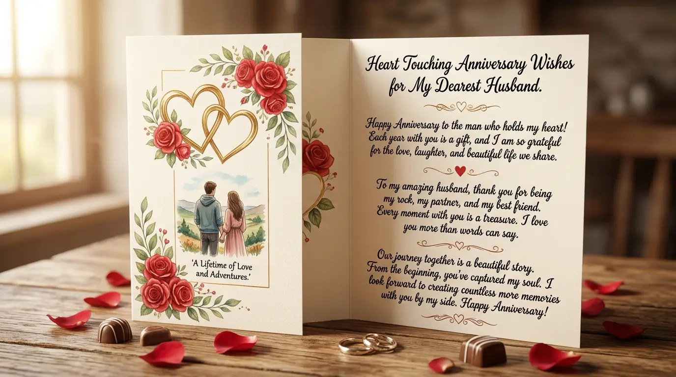 Heart Touching Anniversary Wishes for💌 Husband