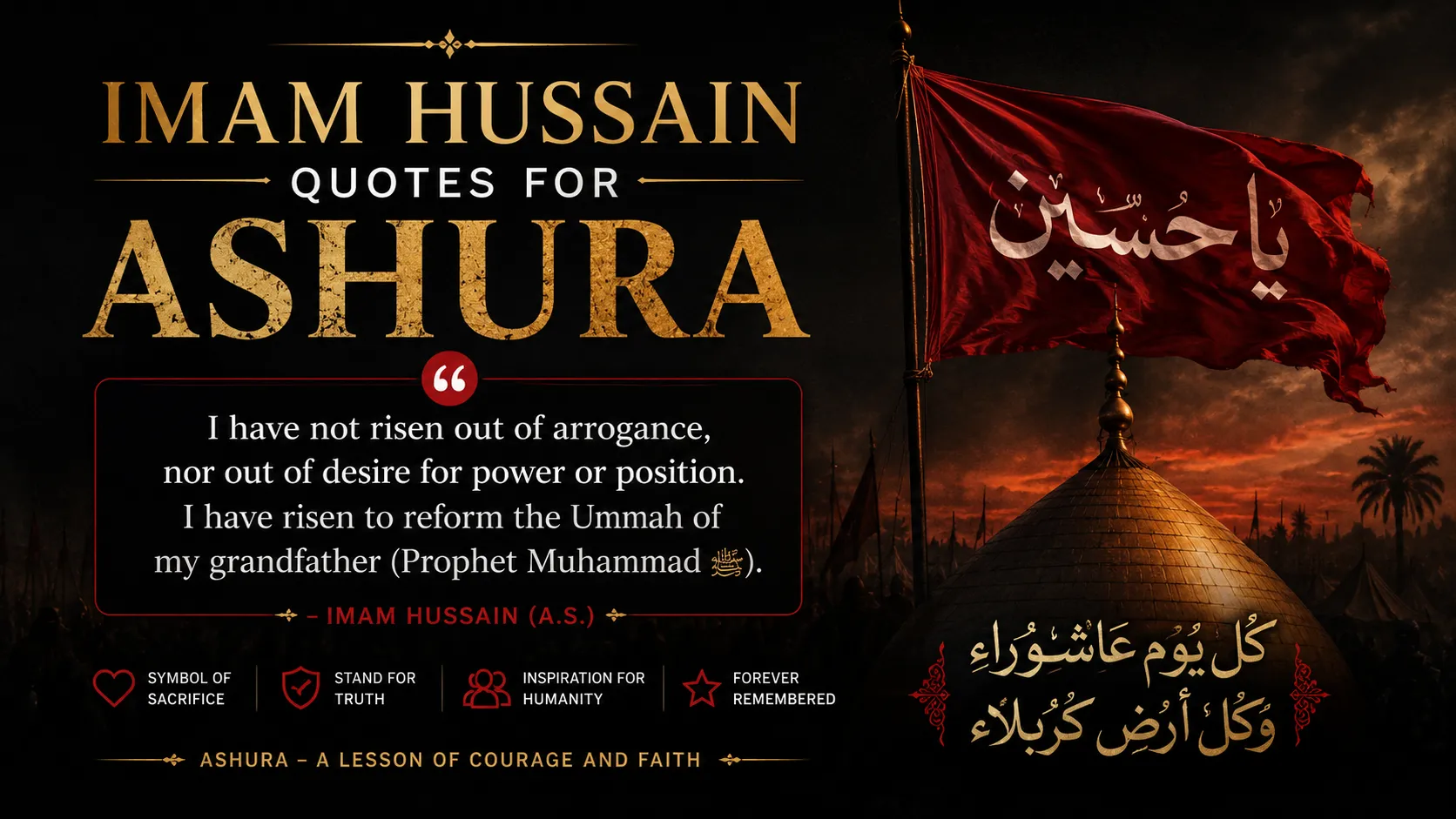 Imam Hussain Quotes for Ashura 2026