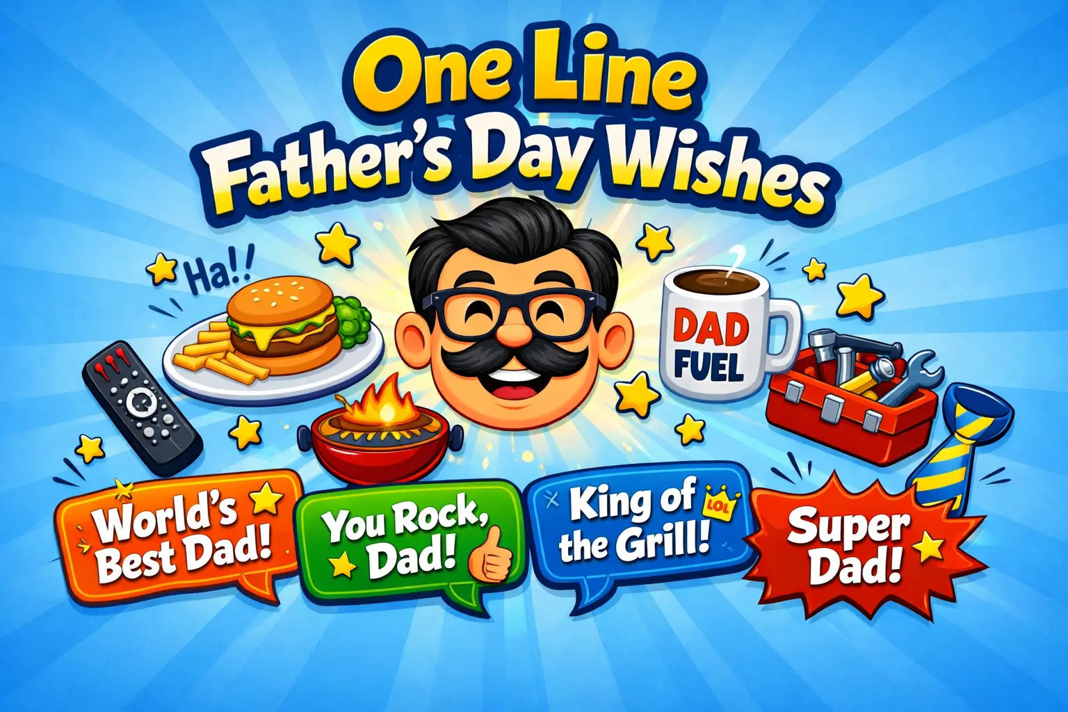 One line Father's Day wishes