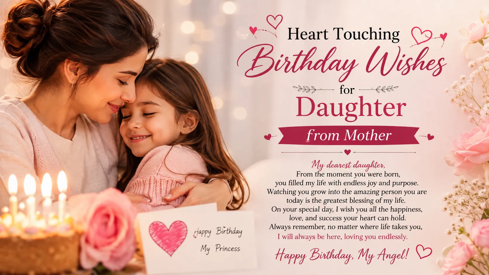 heart touching birthday wishes for daughter from mother