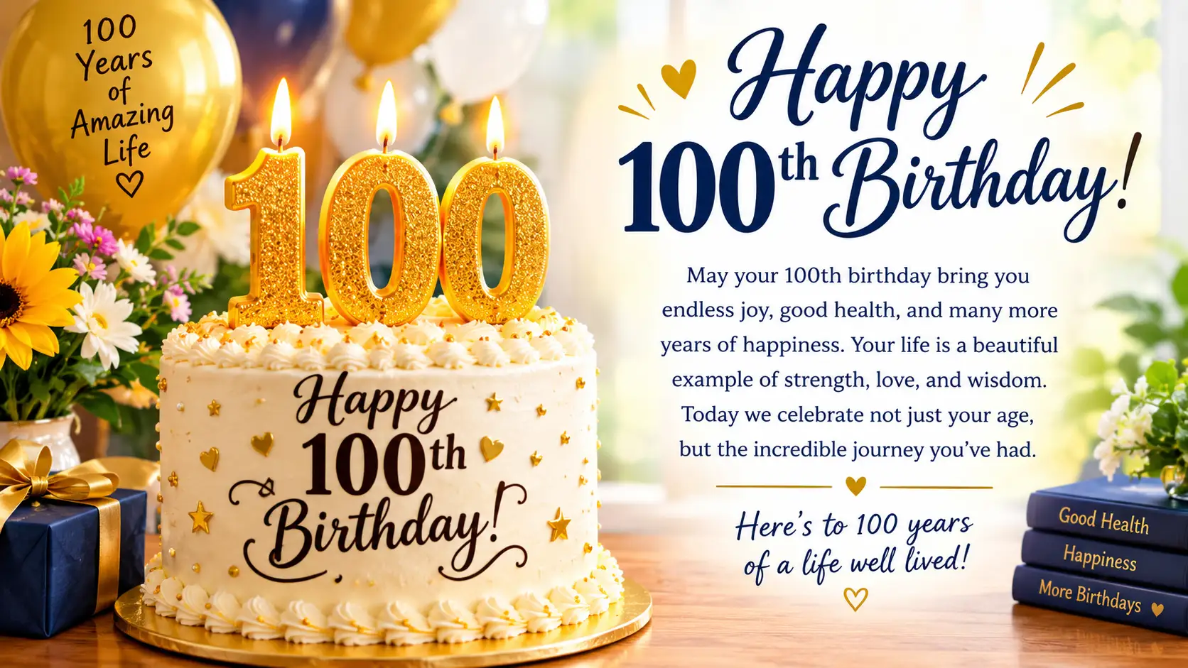 100th birthday wishes