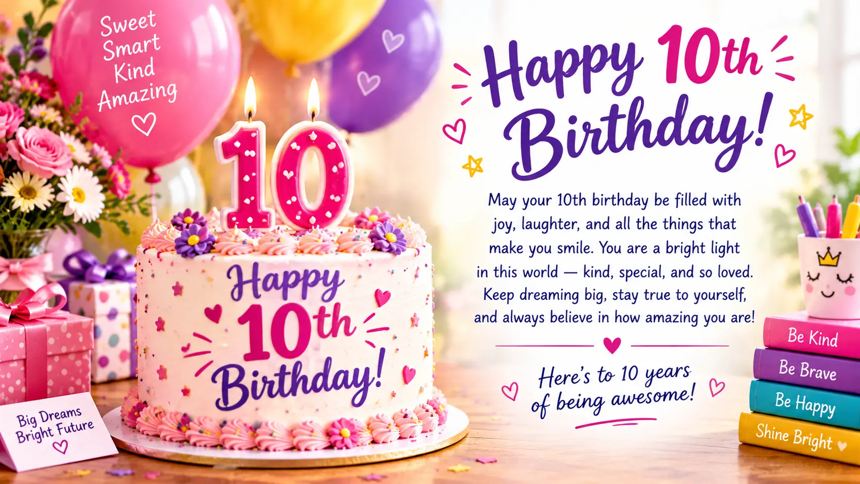 10th birthday wishes for girl