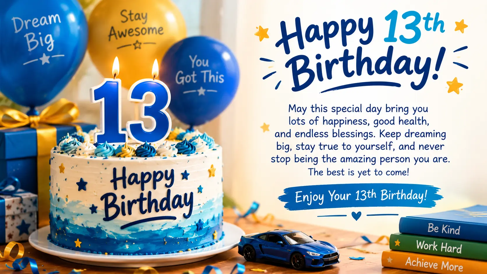 13th birthday wishes for boy