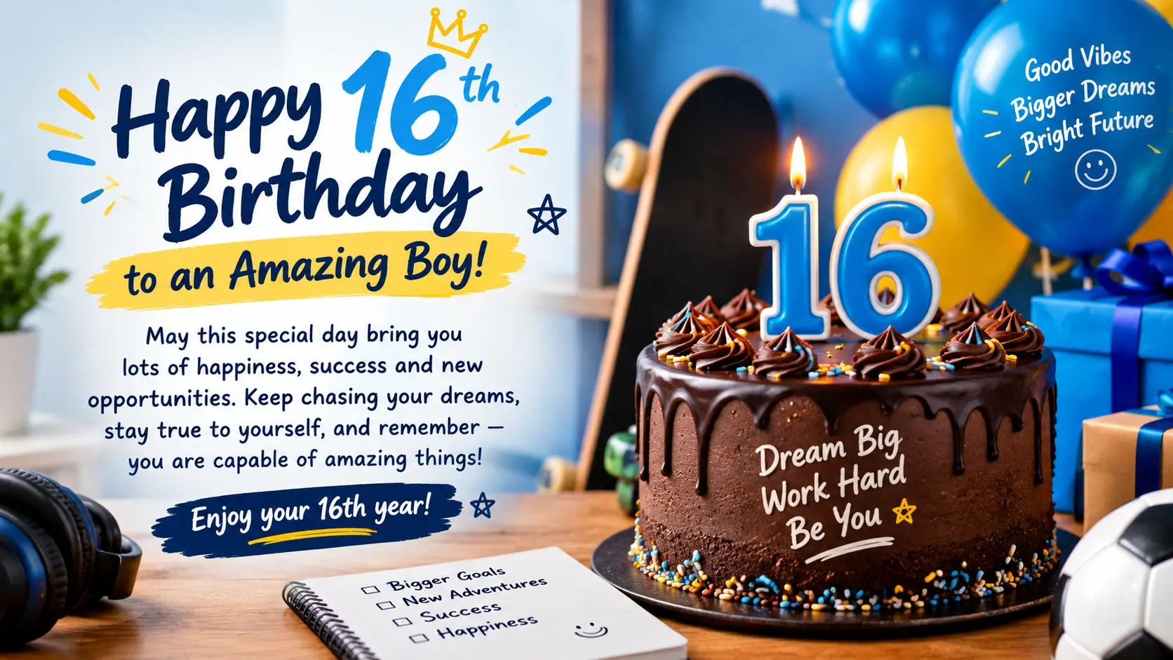 16th birthday wishes for a boy
