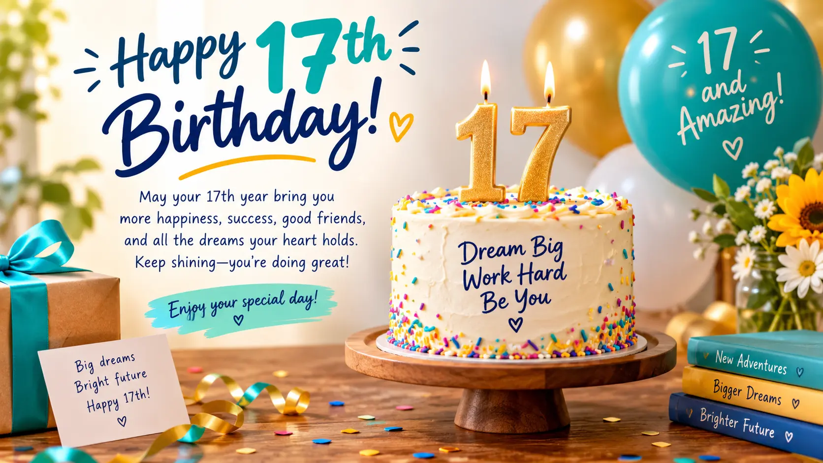 17th birthday wishes