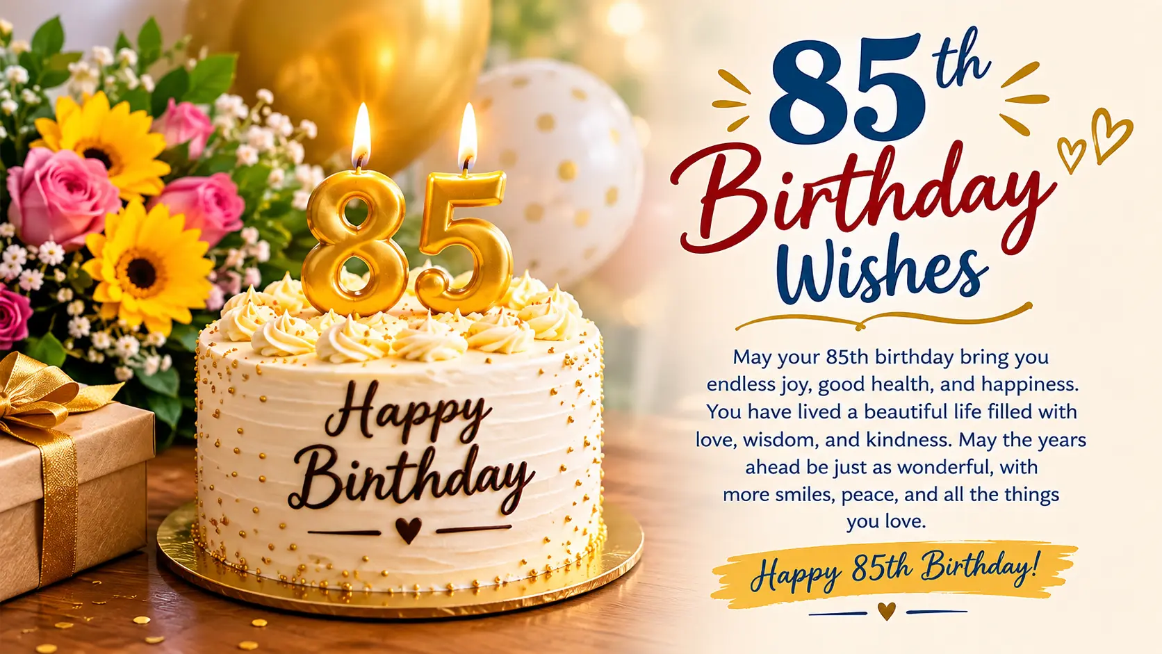 85th birthday wishes