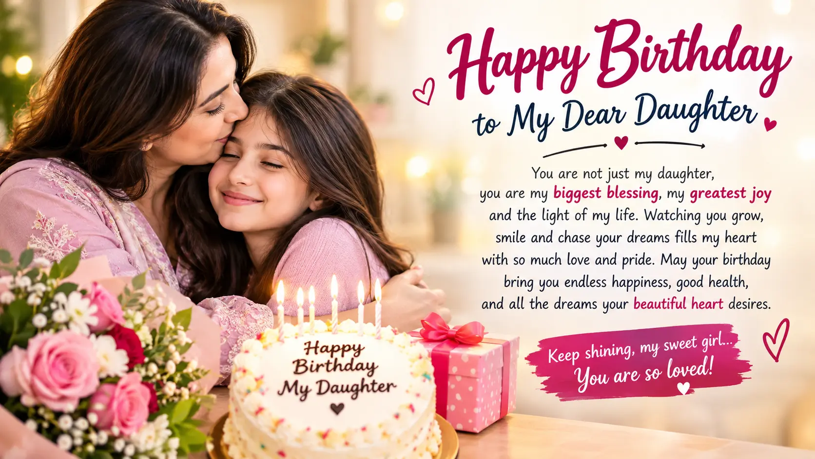 heart touching birthday wishes for daughter from mother