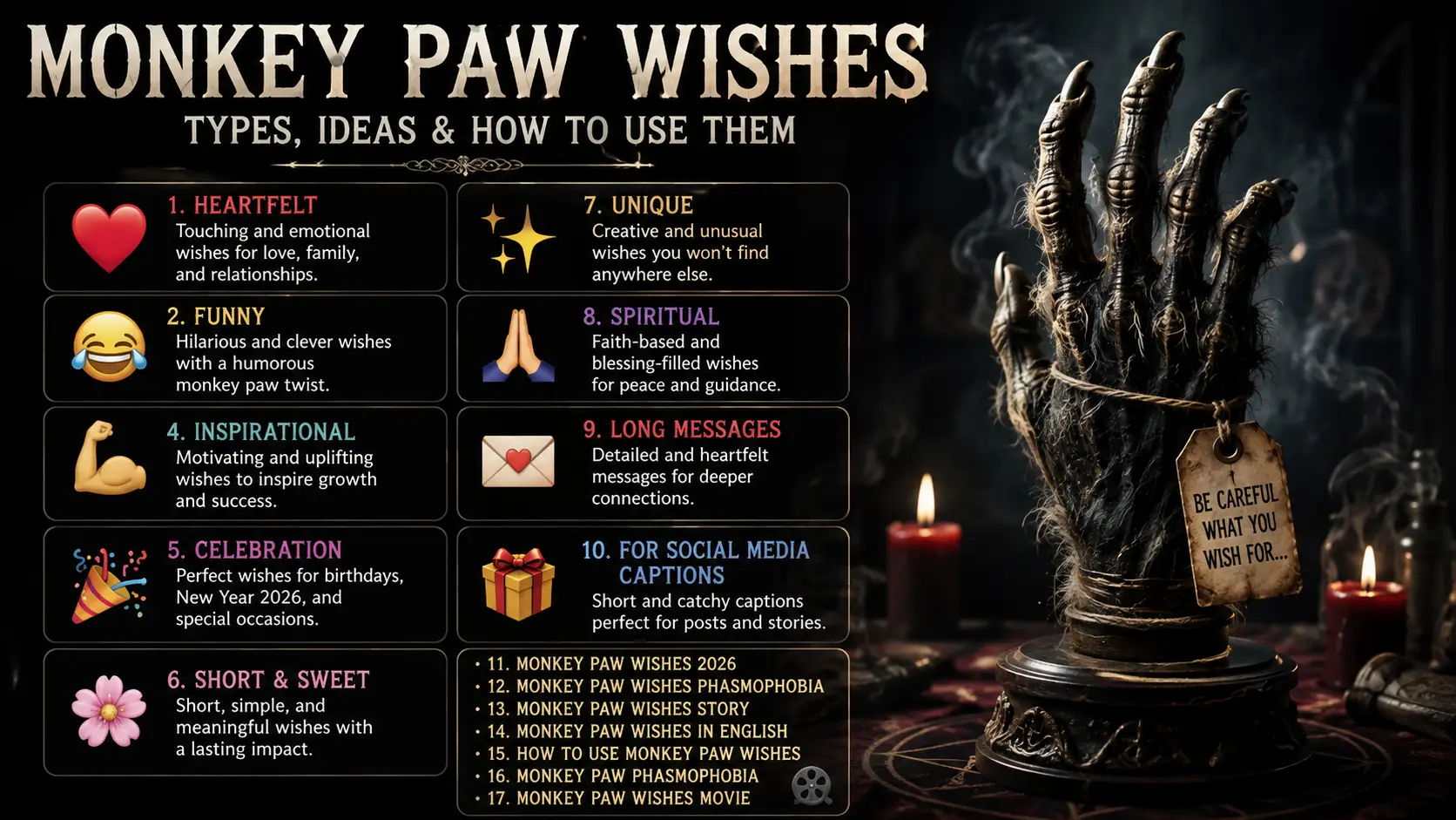 monkey paw wishes